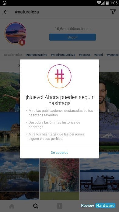 seguir hashtags en instagram
