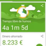 tiempo sin fumar con smoke free