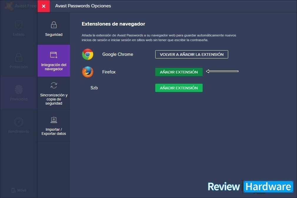 avast passwords manager extension