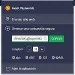 generar contraseña segura con avast! passwords