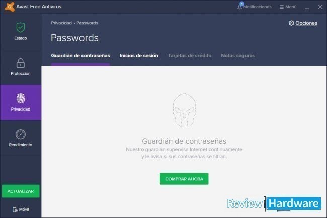 guardian de contraseñas de Avast!