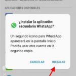 instala whatsapp por segunda vez