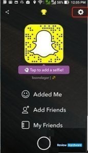 configuración de perfil de snapchat