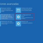 opciones avanzadas>configuración de inicio