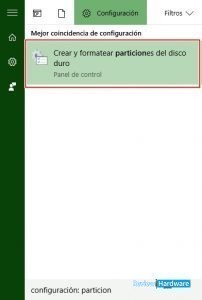 crear y formatear particiones del disco