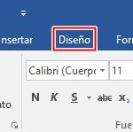 Pestaña diseño de Word 2016